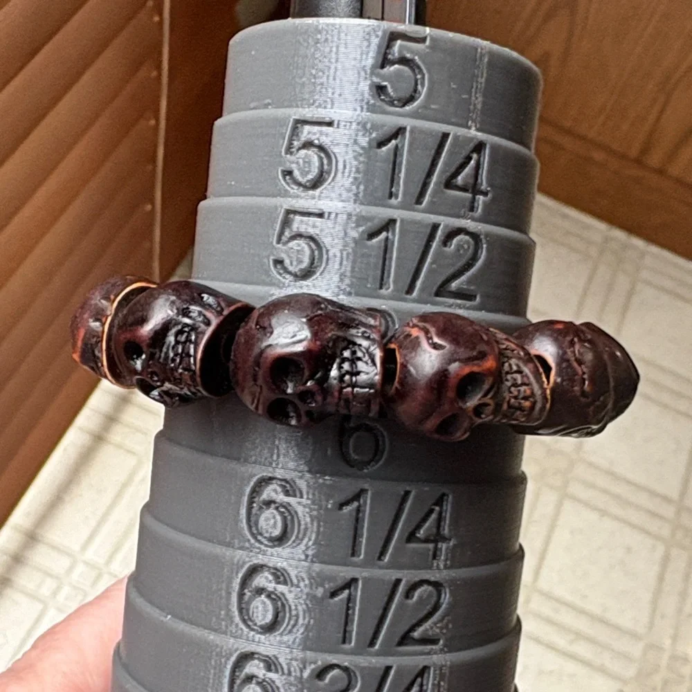 Skull Bracelet Set Two Brown Black chunky New - Picture 3 of 5